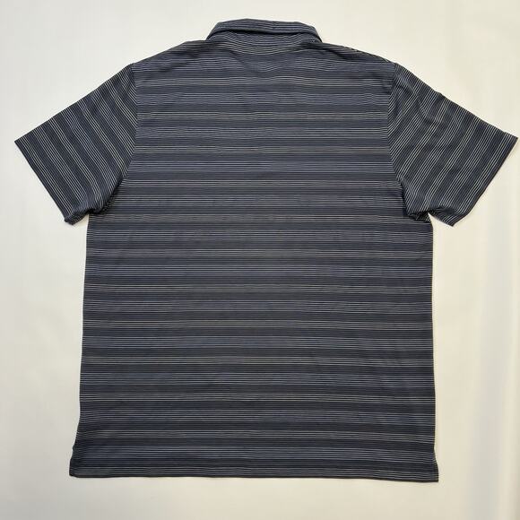 Travis Mathew Polo Shirt Mens 2XL Blue Striped Golfing Casual Preppy Adult - Picture 8 of 9